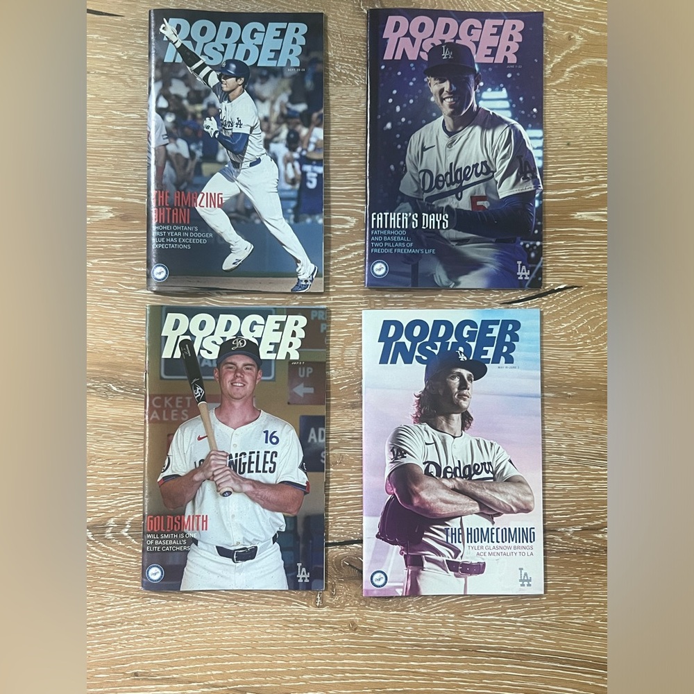 2024 Los Angeles Dodgers Program set of 4 Ohtani & Glasnow